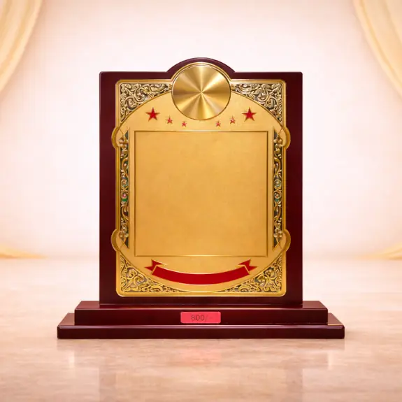 Elegance in Golden and Wooden Combination