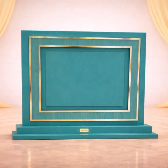 Elegance in teal and gold plaque Trophy